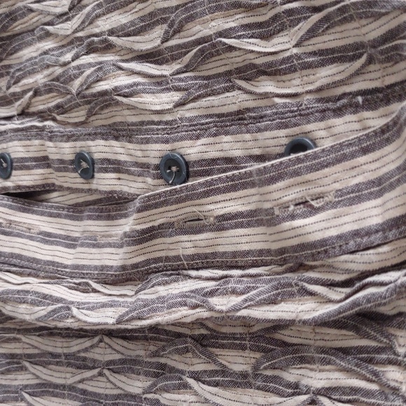 Peruvian Connection Size 12 Sullivan Striped Shirt Dress - Picture 12 of 15